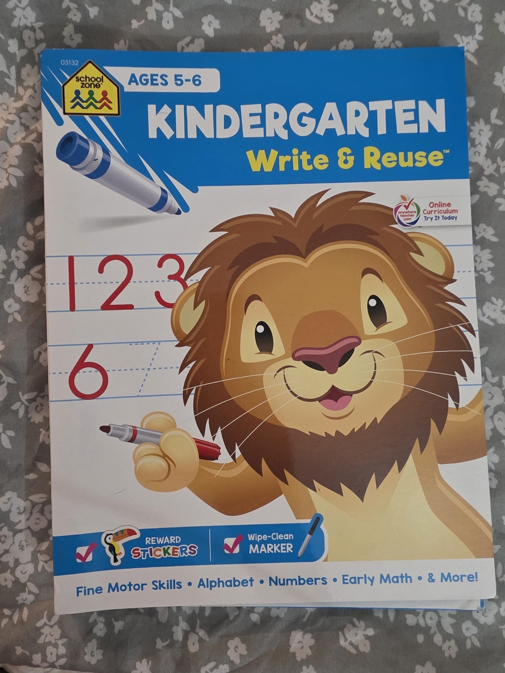 Kindergarten Write & Reuse Workbook - Blue (Ages 5-6)